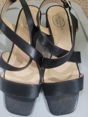 LifeStride Black Strappy Heel Sandals